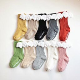 Chaussettes à ailes d'ange pour bébés filles et garçons chaussettes de sol courtes en coton pour