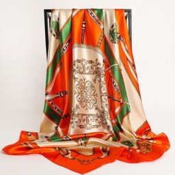 Foulards carrés pour femmes 90x90cm marque de luxe châle de plage doux bandana grand silencieux