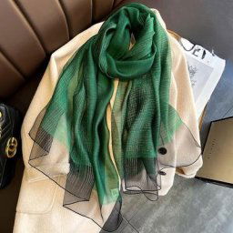 Écharpe fine en laine pour femme foulard hijabs châles et enveloppes Pashmina élégant bandes de