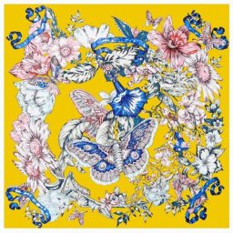 Écharpe carrée fleur papillon pour femme châle design foulard injplanchers f pashmina nouvelle