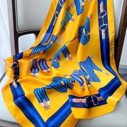 Foulard de cheveux en Satin de soie pour femmes foulard de cheveux en soie Bandana carré imprimé