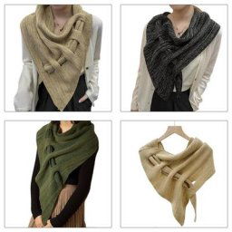 Écharpe croisée pour femmes châle à la mode couleur unie longue et chaude Imitation laine