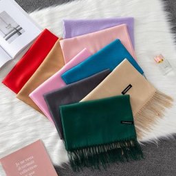Écharpe en cachemire solide pour femmes marque de luxe châles chauds enveloppes pashmina pour