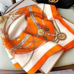 InjSatin-Foulard à cheveux pour femme mouchoir imprimé carré tête bandana petit cou