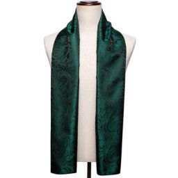 Écharpe en soie pour hommes et femmes Foulard de luxe de styliste châle Paisley vert Banadanna