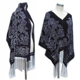 Châle en velours noir Burnout pour femmes écharpe d'hiver écharpes Hijab pour dames nouvelle