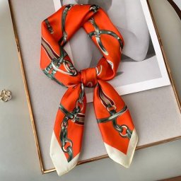 JOPrinted-Foulard Carré pour Femme Foulard de Marque de Luxe Bandana Châles Bandeau Bandeau