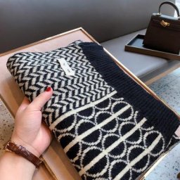 Bufanda-Foulard Imprimé en Laine de Coton pour Femme Châle Chaud Rond en Cachemire de Marque de