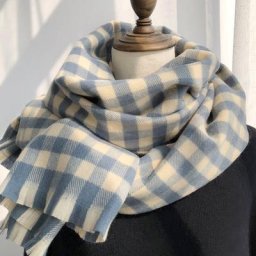 Écharpe Hijab pour Femme Longue Chaude à Carreaux Marque de Mode Douce Nouvelle Collection