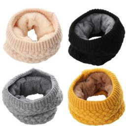 Écharpe en laine Snood pour femmes et filles tricot d'hiver col plus chaud cercle rond boucle de