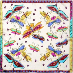 Injplanchers f-Bandana naturel pour femmes écharpe pour cheveux carré papillon à la mode