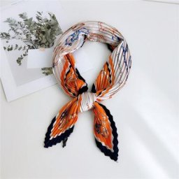 Foulard plissé en soie pour femme imprimé floral eldana turbans en satin pour femme foulard