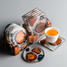 Cowijk-Sets de Table Résistants à la Chaleur en Résine Tampon pour Tasse à Café Thé Non-ald