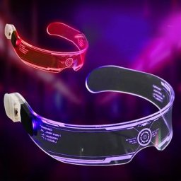 Lunettes de Soleil Colorées à LED pour Festival de Musique Bar KTV ixau Néon Décoration