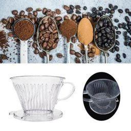 Goutteur de café transparent filtre cône réutilisable tasse unique Pour le bureau la maison le