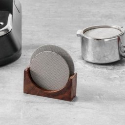 Porte-filtre à café en bois support de stockage pour filtre à café 51/53/58mm