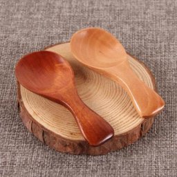 Cuillère à café en bois cuillère à lait en poudre à large bouche cuillère à condiments en bois