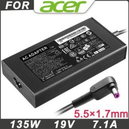 Chargeur adaptateur secteur pour ordinateur portable 135W 19V 7.1A 5.5x1.7 Original pour ACER