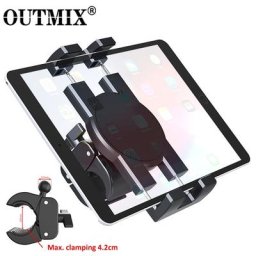 Support de pinces pour tablette et guidon de 4.7 à 13 pouces pour moto vélo Scooter iPad 12.9 S8