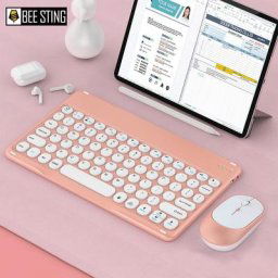 Clavier sans fil Bluetooth souris français arabe espagnol pour Android Samsung Windows iPad