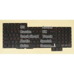 Clavier pour ASUS G701V G701calculator G701VI G701VIK GX700V GX700calculator américain
