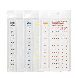 Autocollants de clavier coréen en PVC transparent 256 lettres pour PC ordinateur portable