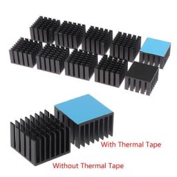 Refroidisseur de radiateur en aluminium 5 pièces 22x22x15mm avec bande thermique pour puce