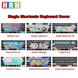 HRH-Skin de couverture de clavier fonctionnel Ableton Live Final Cut Pro X PS Hot Key Happd Pro
