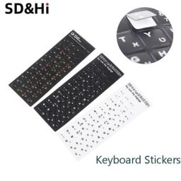 Autocollants de clavier hébreu mat 1 pièce langue-anglais arabe russe Film de protection pour