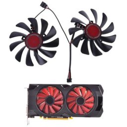 Refroidisseur de remplacement pour XFX Radeon RX580 RX590 2 pièces 95mm 2022 FDC10U12S9-C
