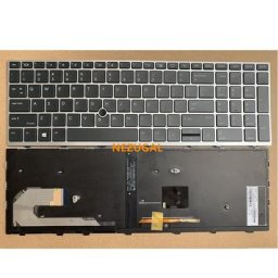 Clavier de remplacement rétro4.2 US pour ordinateur portable HP ElitePle cadre argenté