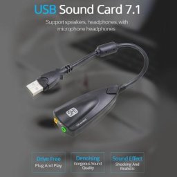 Cartes son externes USB pratiques pour casque de jeu écouteurs ordinateur portable aucun pilote
