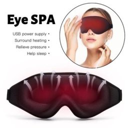 Masseur oculaire électrique USB chauffant pour le sommeil thérapie chaude soulage la fatigue et