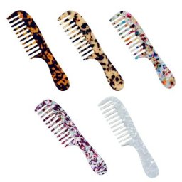 Peigne à cheveux en pierre de marbre Vintage acétate antistatique Massage brosse à cheveux à Long
