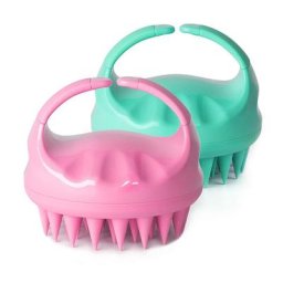 Peigne de Énergie du Cuir oral elu en Silicone pour la Tête le Corps Shampoing Lavage des