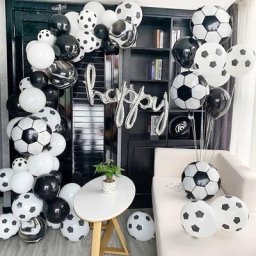Ballons de football en latex en feuille d'aluminium kits d'arche de guirxiété ballons de fête à