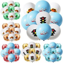 Ballons en Latex avec Confettis de 12 Pouces 10 Pièces Décor de ixà Thème d'Avion pour