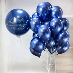 Ballons Shoous en latex bleu blanc métallisé or décorations de mariage ballon en arc