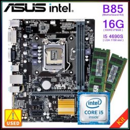 Kit de carte mère ASUS B85M-F PLUS + I5 4690S + DDR3 8GBx2 CPU avec kit de carte mère mémoire LGA