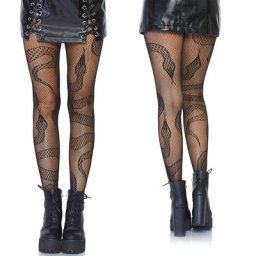 Collants gothiques en maille pour femmes collants Sexy à motif serpent