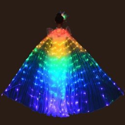 Ailes de papillon luminescentes à LED pour la danse du ventre couleur structurels ente spectacle