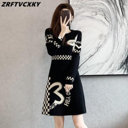 Robe pull en tricot pour femmes nouvelle collection automne mode Kawaii pull Slim ligne A