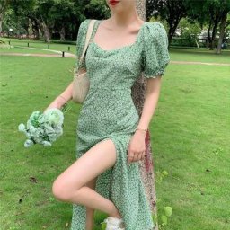 Belle robe d'été à imprimé fleuri pour femmes froncée turnfast 03/Wear