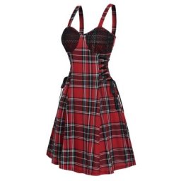 Mini robe à carreaux vintage pour femmes robe de soirée décontractée robe plongeante sur le