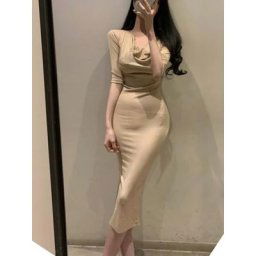 Robe mi-longue en coton à manches courtes pour femmes robes de soirée vêtements éducatifs