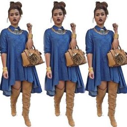 Mini robe en jean à manches longues pour femmes chemise en denim vintage sexy décontracté