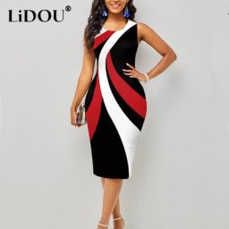 Robe moulante sans manches pour femmes tenue de soirée élégante Vintage à pois à carreaux pour