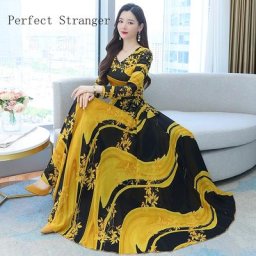 Robe de soirée florale en mousseline de soie pour femmes robe longue vintage robe longue chic