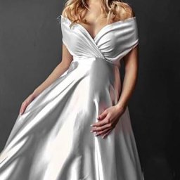 Robe de Séance Photo de Grossesse pour Femme Enceinte Vêtement Sexy Col en V Coupe Basse