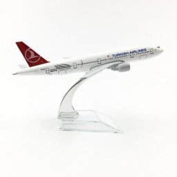 Modèle d'avion en métal moulé sous pression AiranaTurkish Airlines Boeing B777 affichage à